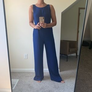 Blue jumpsuit from Zara